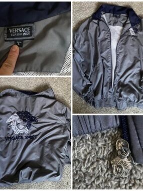Versace Sport Men’s Gray Windbreaker Jacket